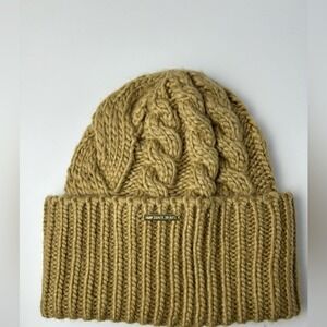 Michael Kors Women Beige Cable Knit‎ Cuff Beanie Hat